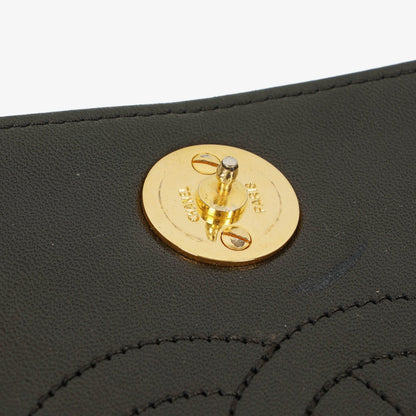 Chanel Classic Full Flap Tasche aus schwarzem gestepptem Lammleder mit 24K vergoldeten Beschlägen