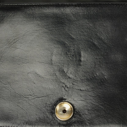 Chanel Classic Full Flap Tasche aus schwarzem Steppleder mit 24K vergoldeten Beschlägen