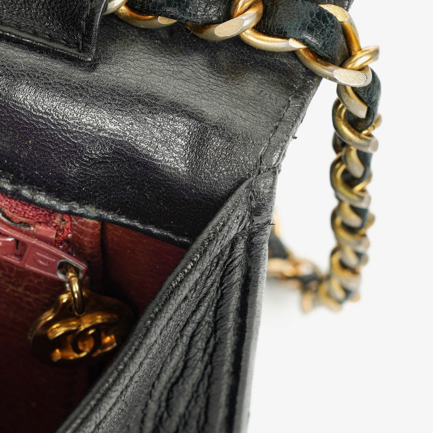 Chanel Classic Full Flap Tasche aus schwarzem Steppleder mit 24K vergoldeten Beschlägen