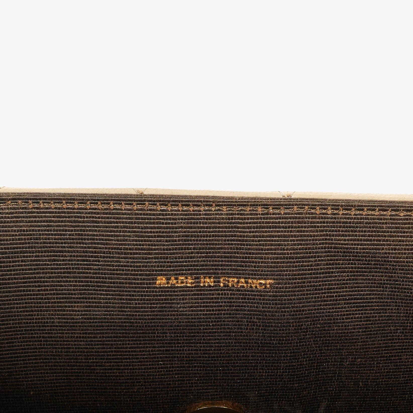 Chanel Classic Halbmond Double Flap Tasche aus beigem gestepptem Lammleder mit 24K vergoldeten Beschlägen