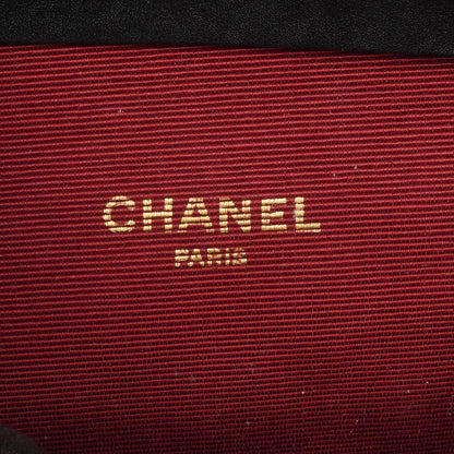 Chanel Classic Jursey Single Flap Tasche Geldbörse mit Kette mit 24K vergoldeter Hardware