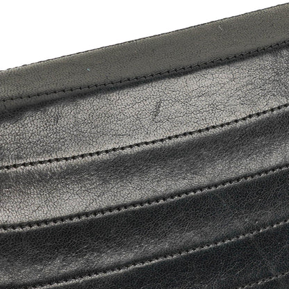 Chanel Classic Half Moon Klappentasche aus schwarzem Lammleder mit 24K vergoldeter Hardware