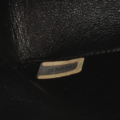 Chanel Klassische Maxi Logo Vollklappen Tasche Schwarze Gequiltete Lackleder Mit 24K Goldbeschichtetem Zubehör
