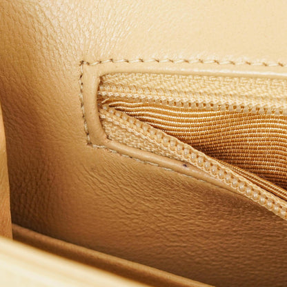 Chanel Classic Medium Single Flap Bag aus beigem gestepptem Leder mit gold- und silberfarbener Kombi-Hardware