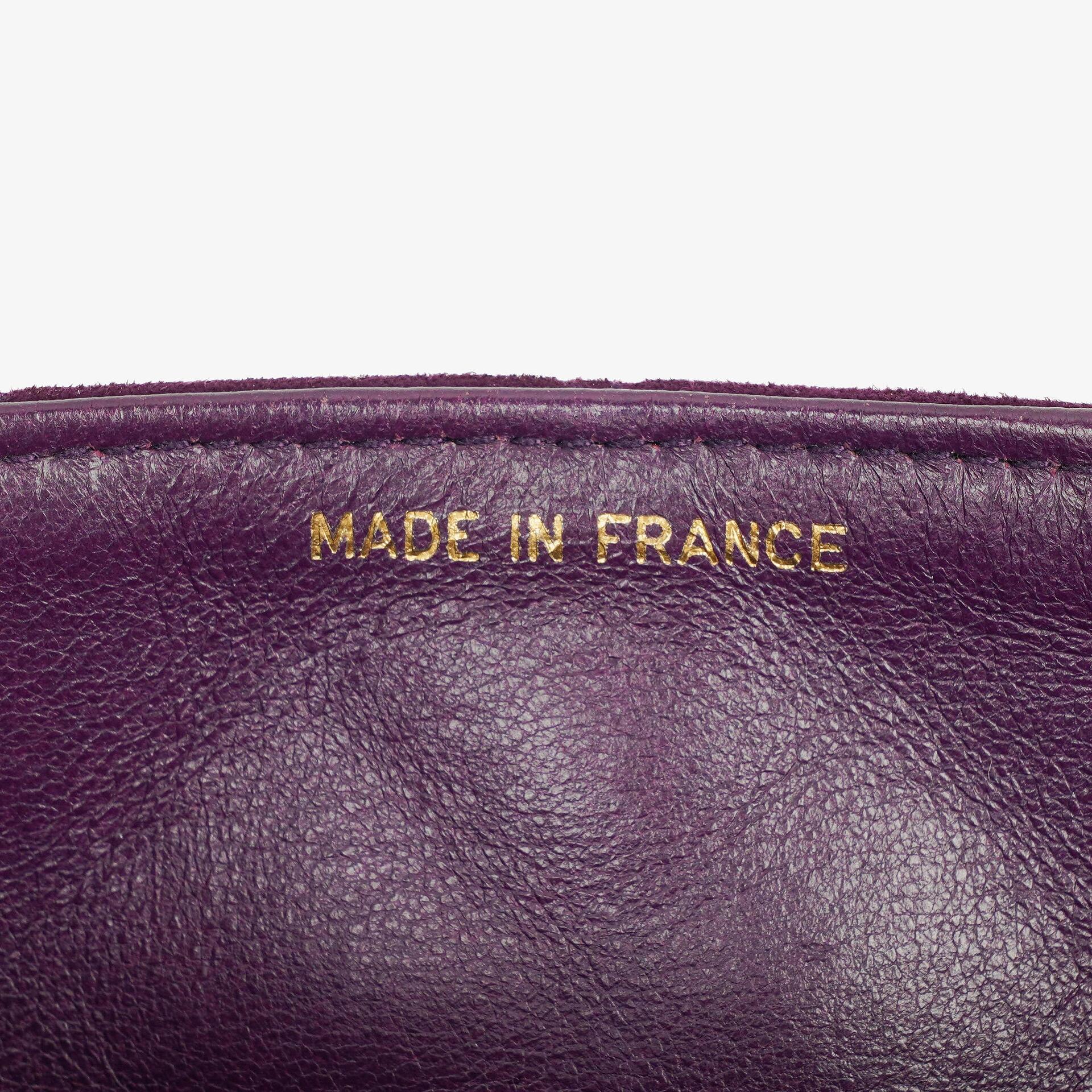 Chanel Classic Mini Diana Flap Tasche aus lila Wildleder mit 24K vergoldeten Beschlägen