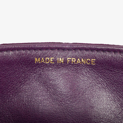 Chanel Classic Mini Diana Flap Tasche aus lila Wildleder mit 24K vergoldeten Beschlägen
