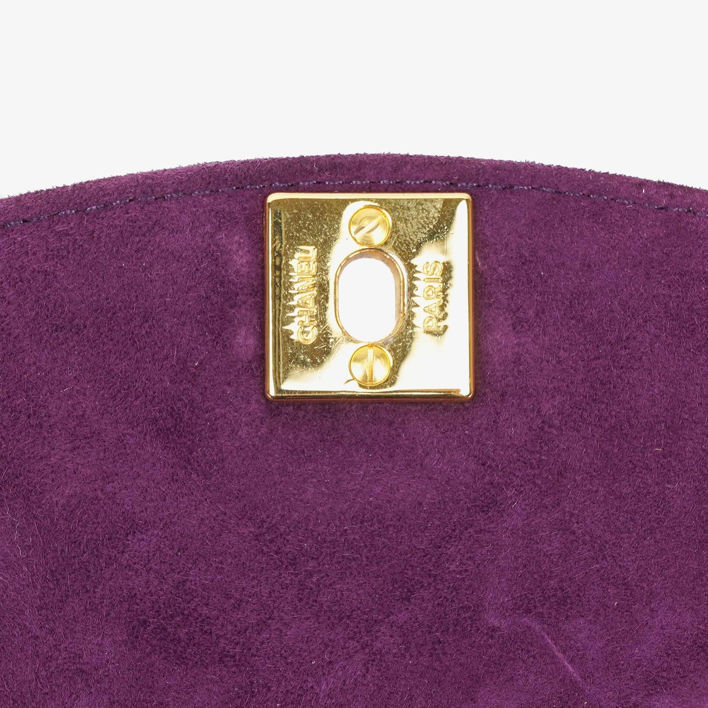 Chanel Classic Mini Diana Flap Tasche aus lila Wildleder mit 24K vergoldeten Beschlägen