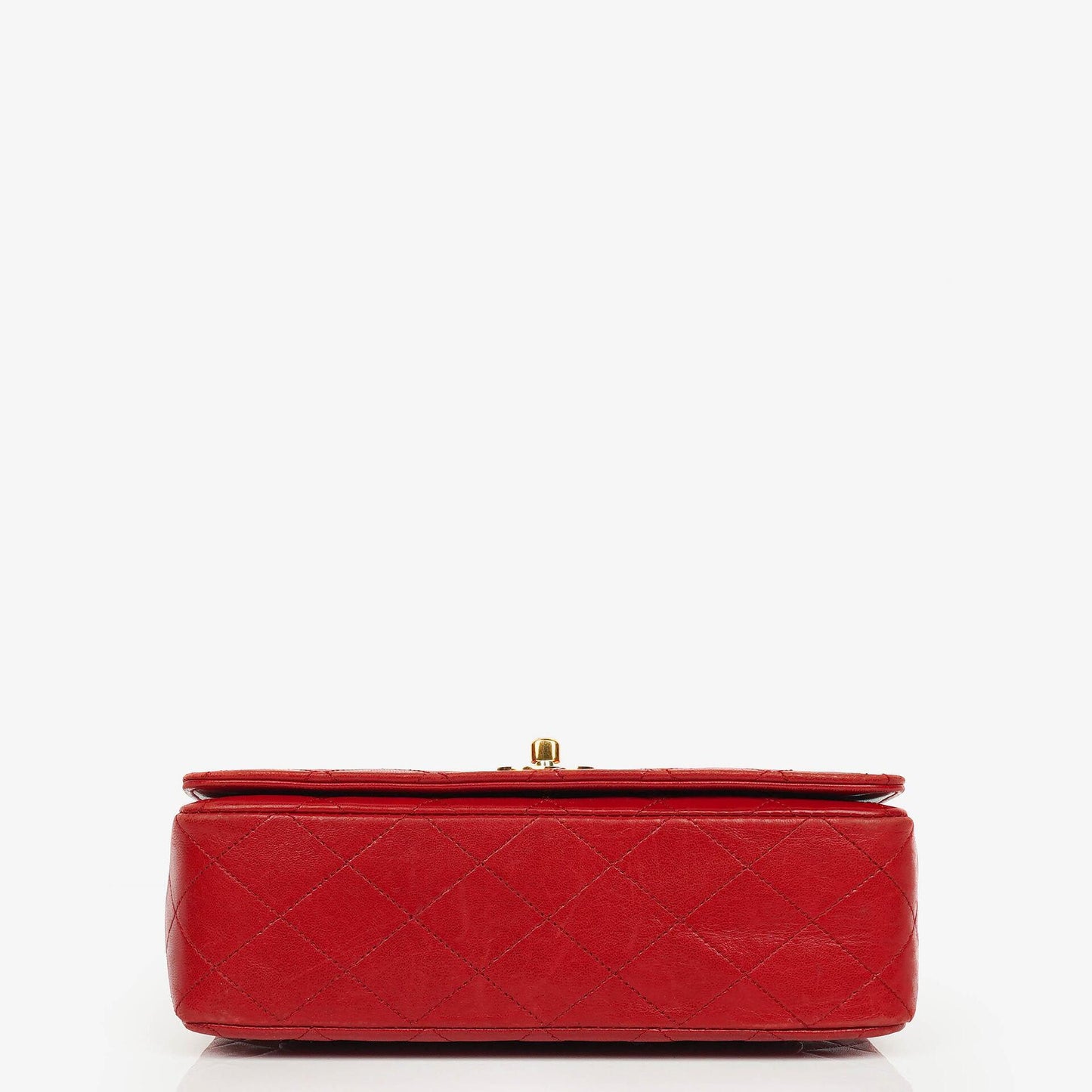 Chanel Classic Full Flap Tasche aus gestepptem Lammleder mit 24K vergoldeten Beschlägen