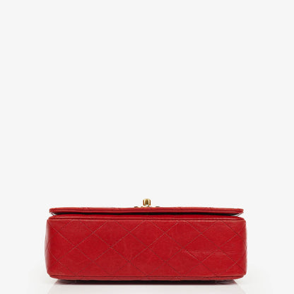 Chanel Classic Full Flap Tasche aus gestepptem Lammleder mit 24K vergoldeten Beschlägen