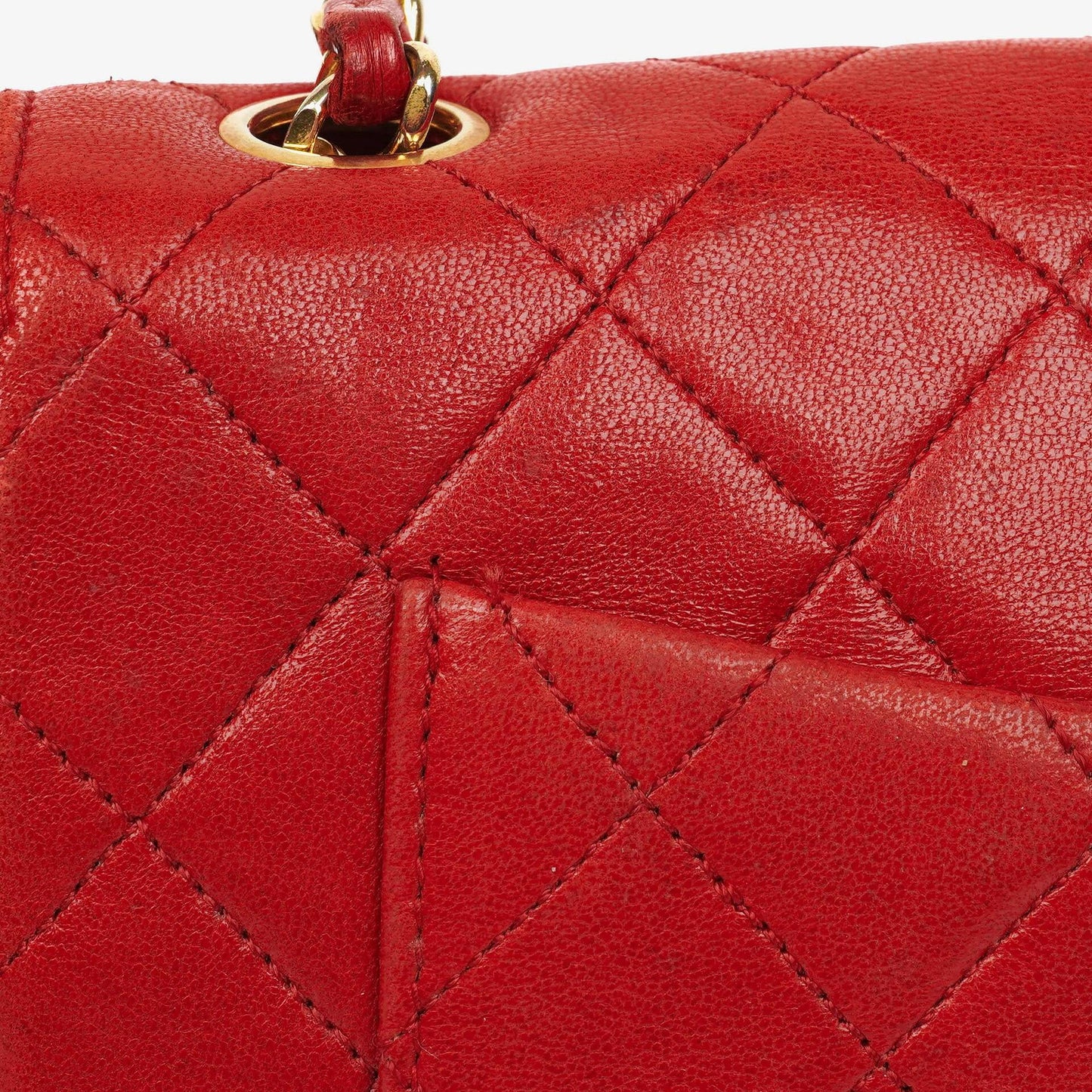 Chanel Classic Full Flap Tasche aus gestepptem Lammleder mit 24K vergoldeten Beschlägen