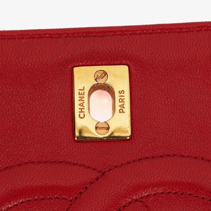 Chanel Classic Full Flap Tasche aus gestepptem Lammleder mit 24K vergoldeten Beschlägen