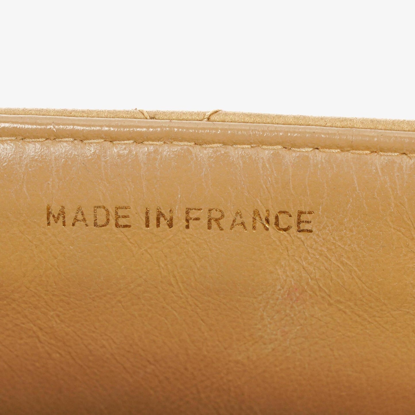 Chanel Classic Single Flap Tasche aus beigem gestepptem Lammleder mit 24K vergoldeter Hardware