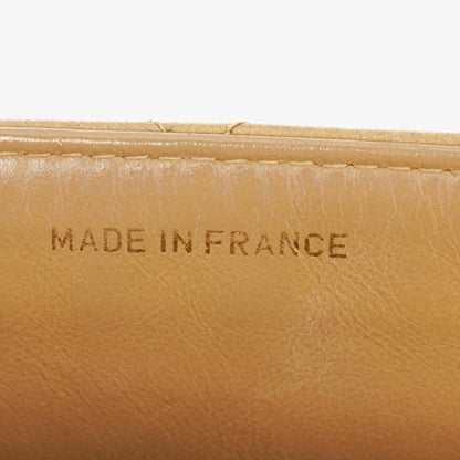 Chanel Classic Single Flap Tasche aus beigem gestepptem Lammleder mit 24K vergoldeter Hardware