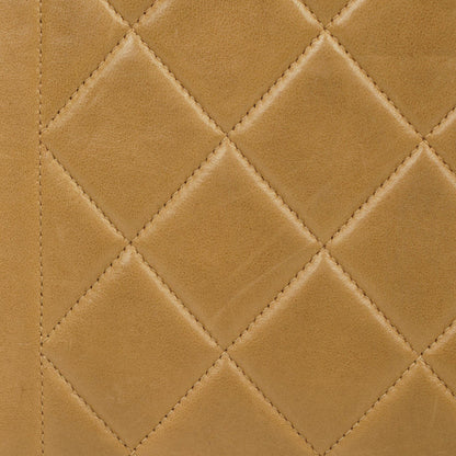 Chanel Classic Single Flap Tasche aus beigem gestepptem Lammleder mit 24K vergoldeter Hardware