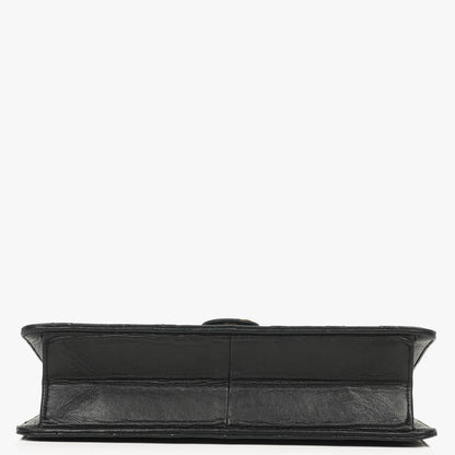 Chanel Klassische Einzelklappen Tasche Schwarze Gequiltete Lammleder Goldfarbenes Zubehör Mittel