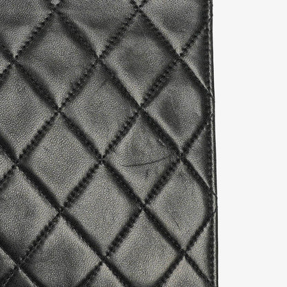 Chanel Classic Single Flap Tasche aus schwarzem gestepptem Lammleder mit 24K vergoldeter Hardware