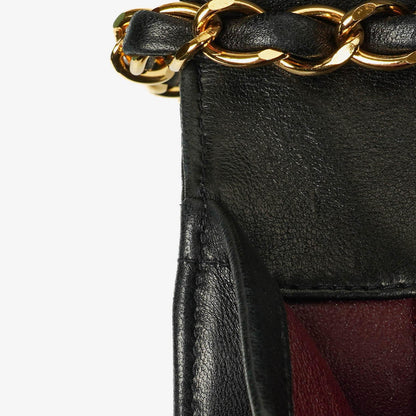 Chanel Classic Single Flap Tasche aus schwarzem gestepptem Lammleder mit 24K vergoldeter Hardware
