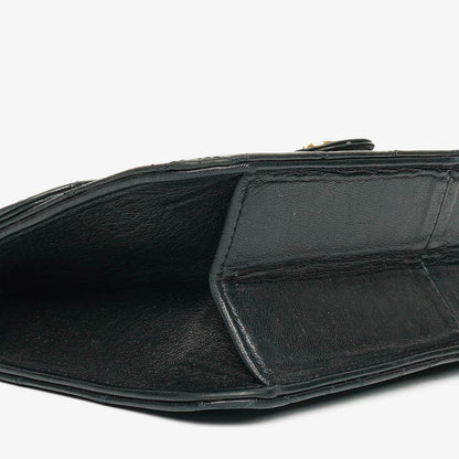 Chanel Classic Single Flap Bag aus schwarzem gestepptem Lammleder mit 24K vergoldeten Beschlägen