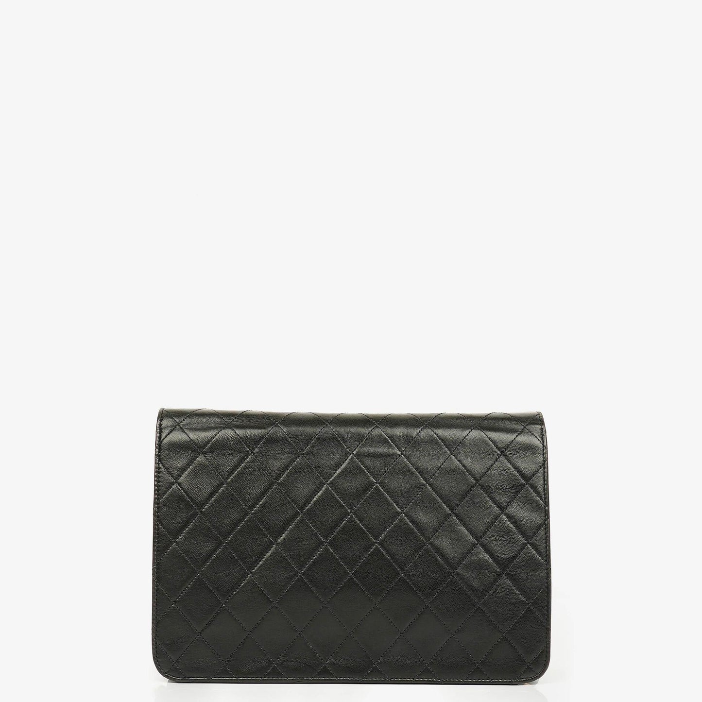 Chanel Classic Single Flap Tasche aus schwarzem gestepptem Lammleder mit 24K vergoldeten Beschlägen