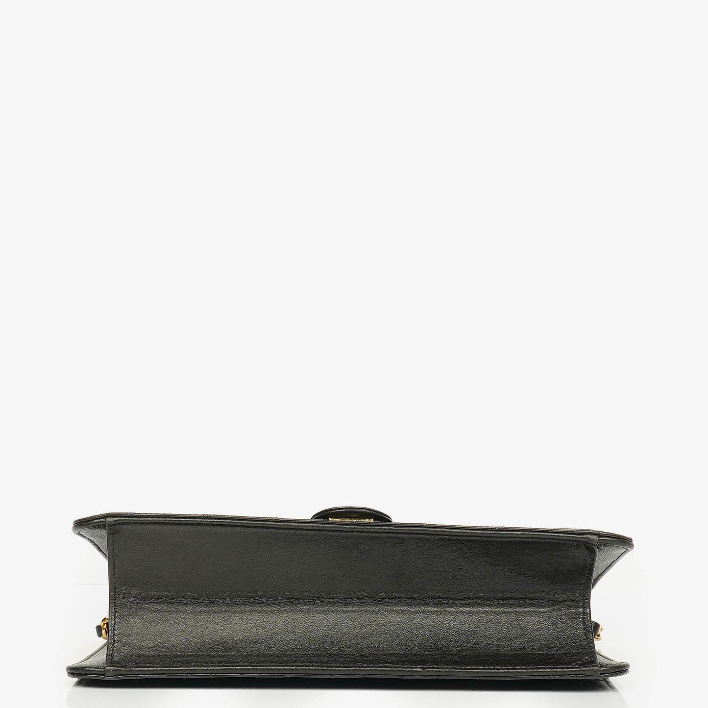 Chanel Classic Single Flap Tasche aus schwarzem gestepptem Lammleder mit 24K vergoldeten Beschlägen