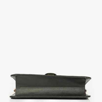 Chanel Classic Single Flap Tasche aus schwarzem gestepptem Lammleder mit 24K vergoldeten Beschlägen