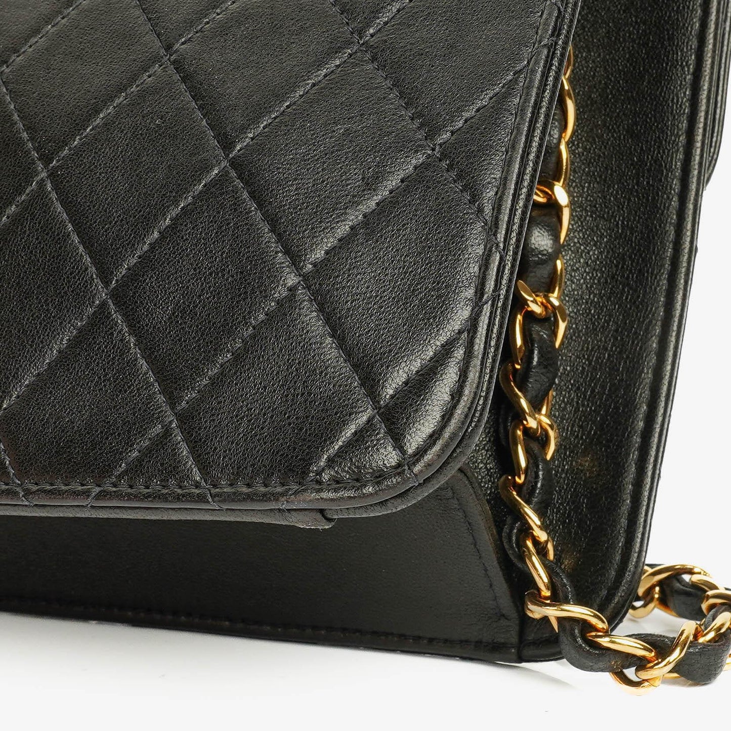 Chanel Classic Single Flap Tasche aus schwarzem gestepptem Lammleder mit 24K vergoldeten Beschlägen