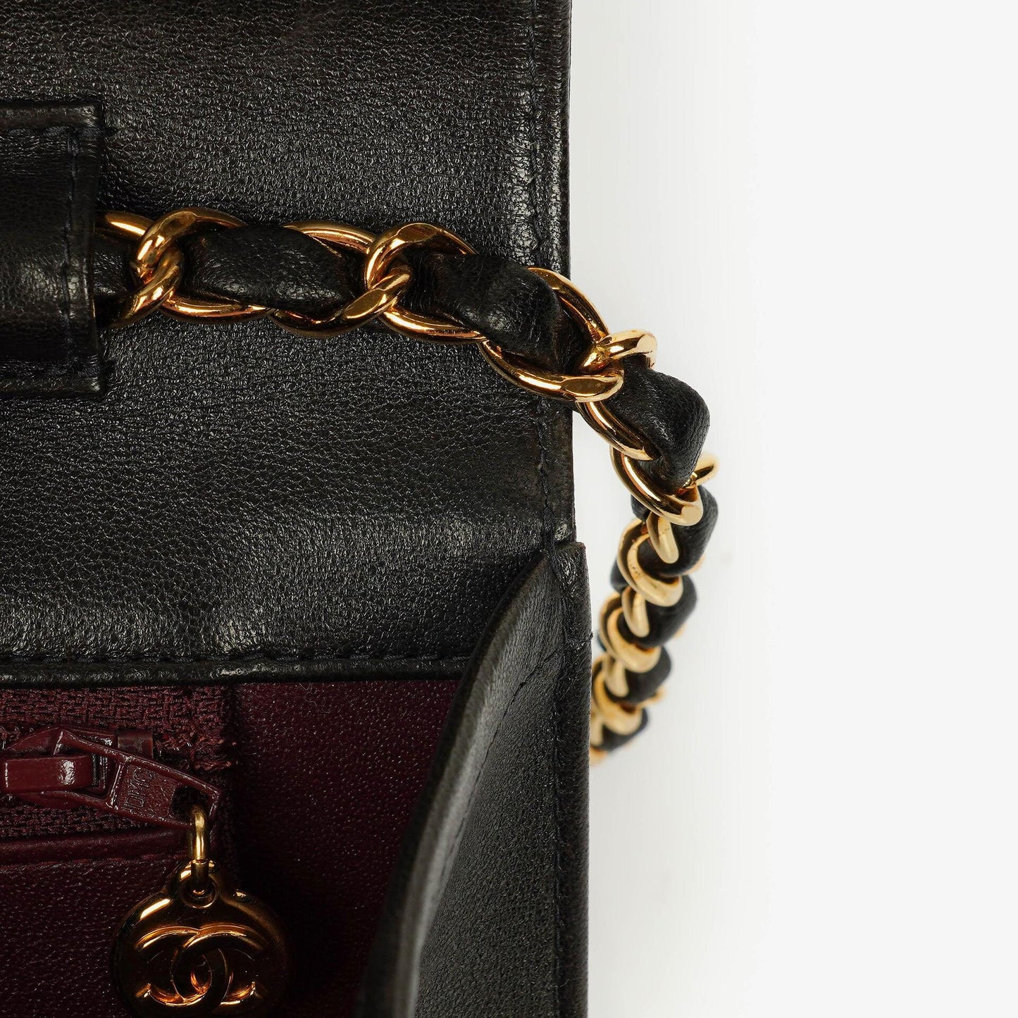 Chanel Classic Single Flap Tasche aus schwarzem gestepptem Lammleder mit 24K vergoldeten Beschlägen
