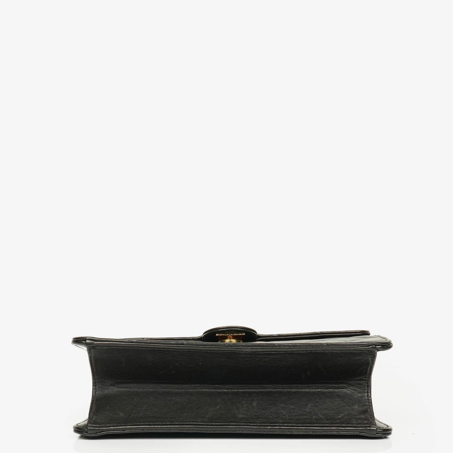 Chanel Classic Single Flap Tasche aus schwarzem gestepptem Lammleder mit 24K vergoldeter Hardware