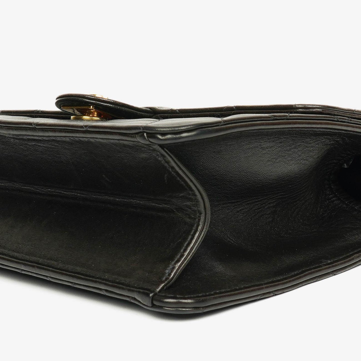 Chanel Classic Single Flap Tasche aus schwarzem gestepptem Lammleder mit 24K vergoldeter Hardware
