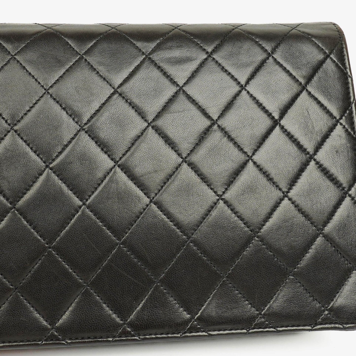 Chanel Classic Single Flap Tasche aus schwarzem gestepptem Lammleder mit 24K vergoldeter Hardware