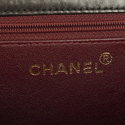 Chanel Classic Single Flap Tasche aus schwarzem gestepptem Lammleder mit 24K vergoldeter Hardware
