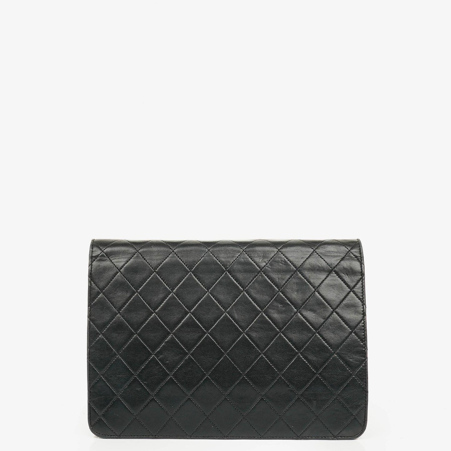 Chanel Classic Single Flap Tasche aus schwarzem gestepptem Lammleder mit 24K vergoldeten Beschlägen
