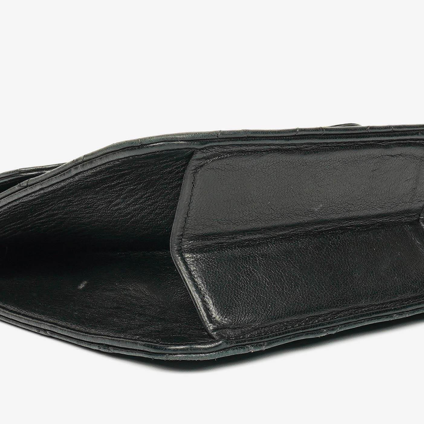 Chanel Classic Single Flap Tasche aus schwarzem gestepptem Lammleder mit 24K vergoldeten Beschlägen