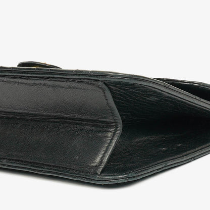 Chanel Classic Single Flap Tasche aus schwarzem gestepptem Lammleder mit 24K vergoldeten Beschlägen