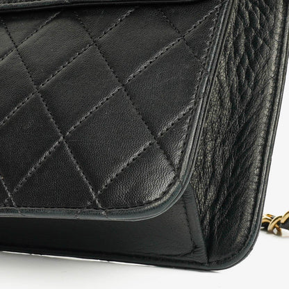 Chanel Classic Single Flap Tasche aus schwarzem gestepptem Lammleder mit 24K vergoldeten Beschlägen