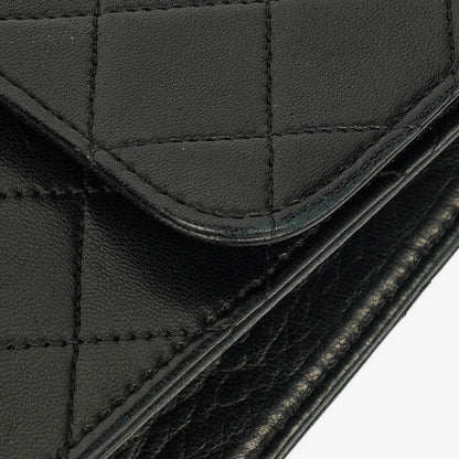 Chanel Classic Single Flap Tasche aus schwarzem gestepptem Lammleder mit 24K vergoldeten Beschlägen