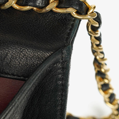 Chanel Classic Single Flap Tasche aus schwarzem gestepptem Lammleder mit 24K vergoldeten Beschlägen