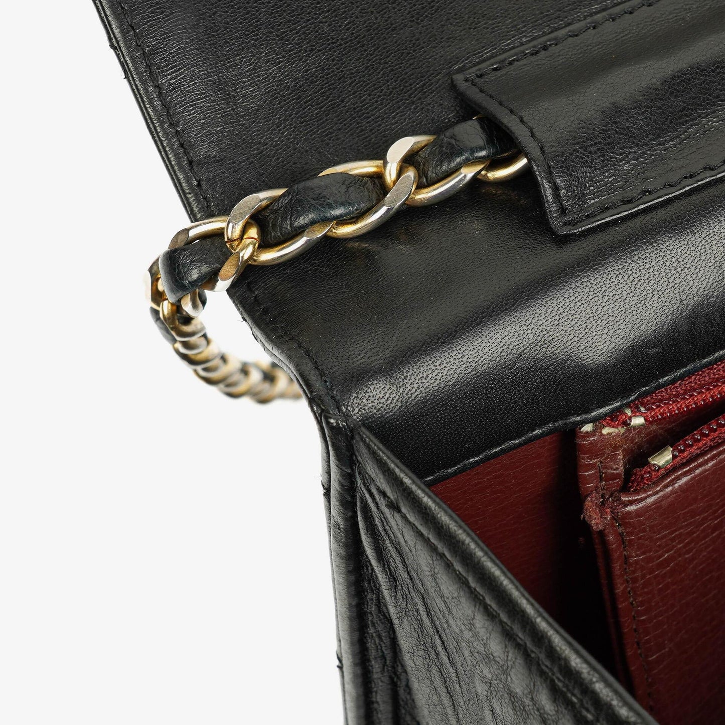 Chanel Classic Einzelklapp-Tasche Schwarzes Steppiertes Lammleder Mit 24K Vergoldeter Hardware