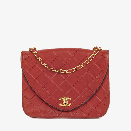Chanel Classic Single Flap Bag aus gestepptem Lammleder mit 24K vergoldeter Hardware