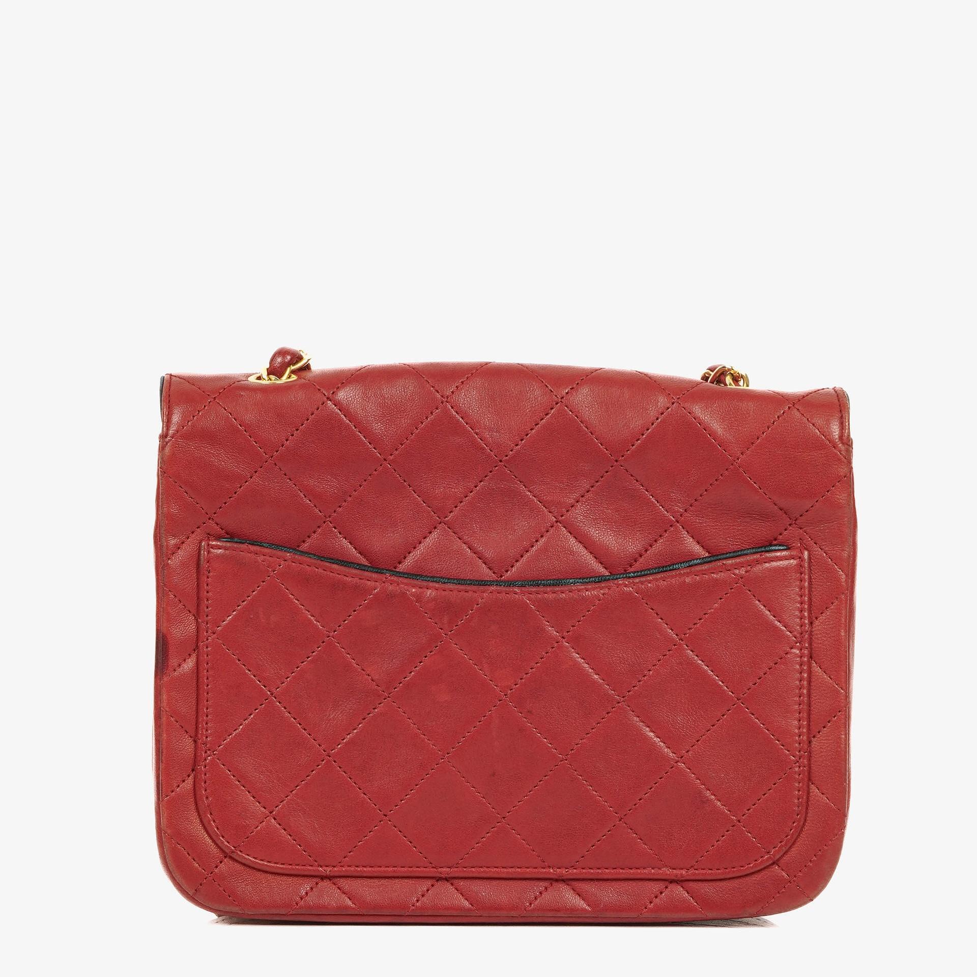Chanel Classic Single Flap Bag aus gestepptem Lammleder mit 24K vergoldeter Hardware