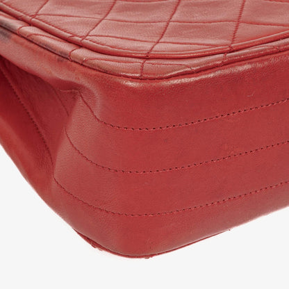Chanel Classic Single Flap Bag aus gestepptem Lammleder mit 24K vergoldeter Hardware
