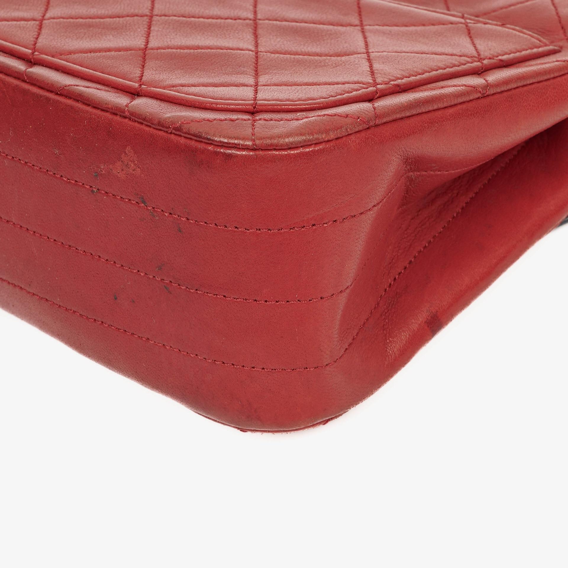 Chanel Classic Single Flap Bag aus gestepptem Lammleder mit 24K vergoldeter Hardware