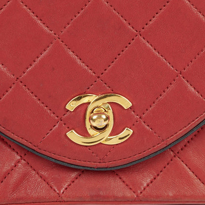 Chanel Classic Single Flap Bag aus gestepptem Lammleder mit 24K vergoldeter Hardware