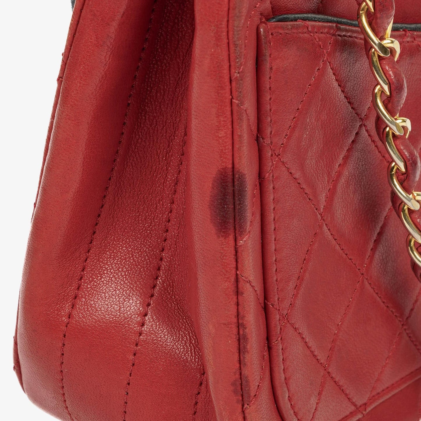 Chanel Classic Single Flap Bag aus gestepptem Lammleder mit 24K vergoldeter Hardware