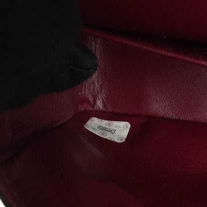 Chanel Klassische Kleine Doppelklappen-Tasche aus schwarzem, gestepptem Lammleder und 24K vergoldeten Beschlägen