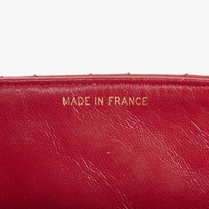 Chanel Classic Small Flap Bag aus rotem Lammleder mit 24K vergoldeter Hardware