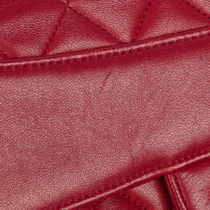 Chanel Classic Small Flap Bag aus rotem Lammleder mit 24K vergoldeter Hardware