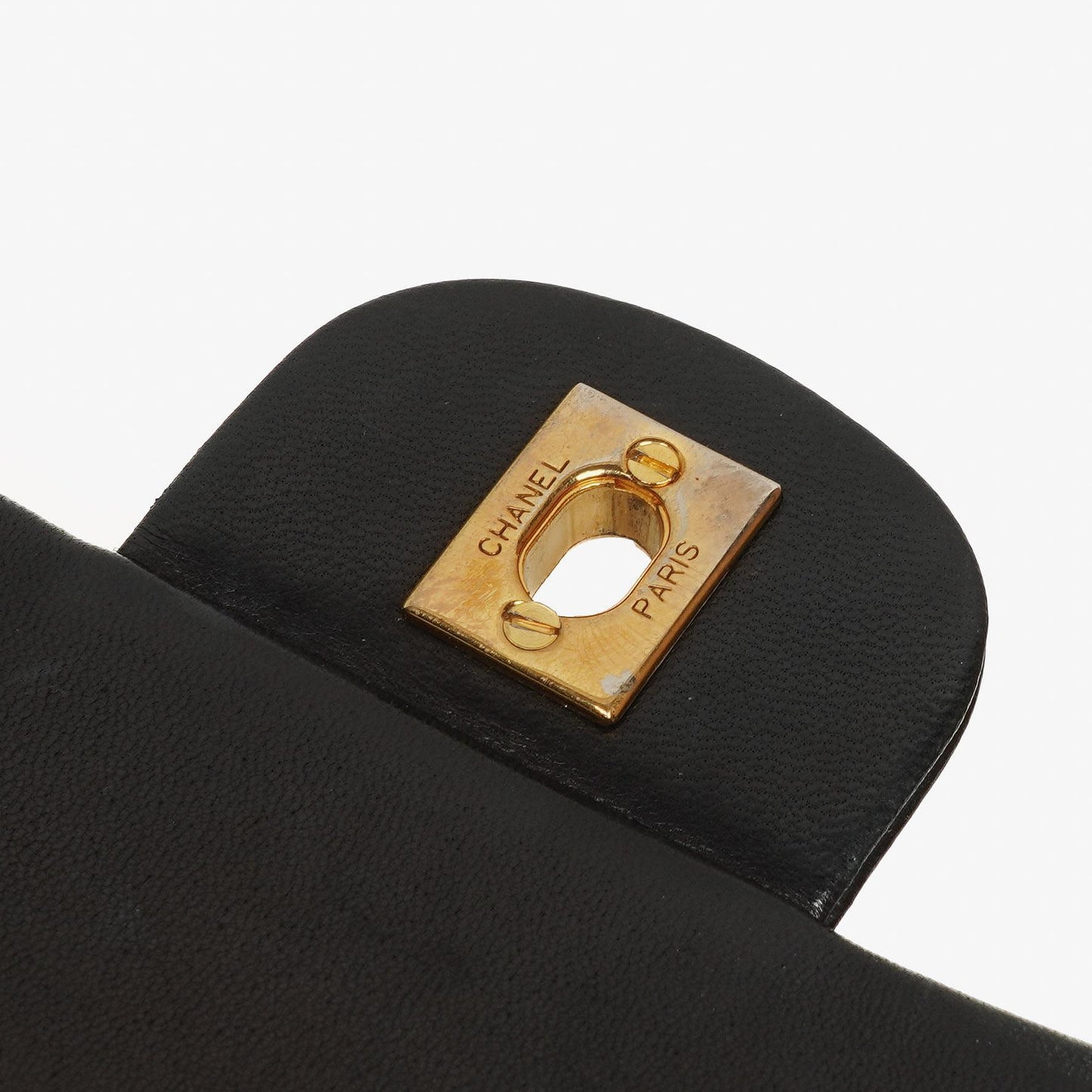 Chanel Classic Square Double Flap Tasche Schwarz Lammleder Steppung mit 24K vergoldeten Beschlägen 1986-1988