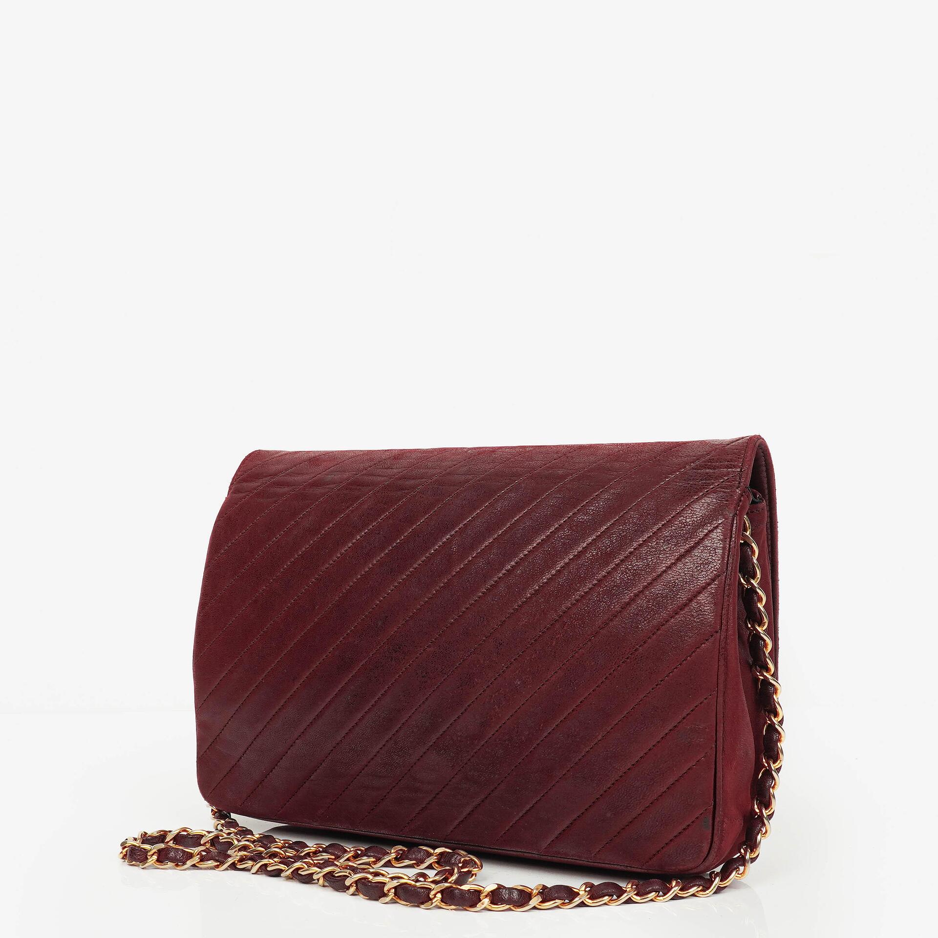 Chanel Klassische Diagonal Gesteppt Lammleder Einzelklappe Tasche mit 24K Vergoldeter Hardware