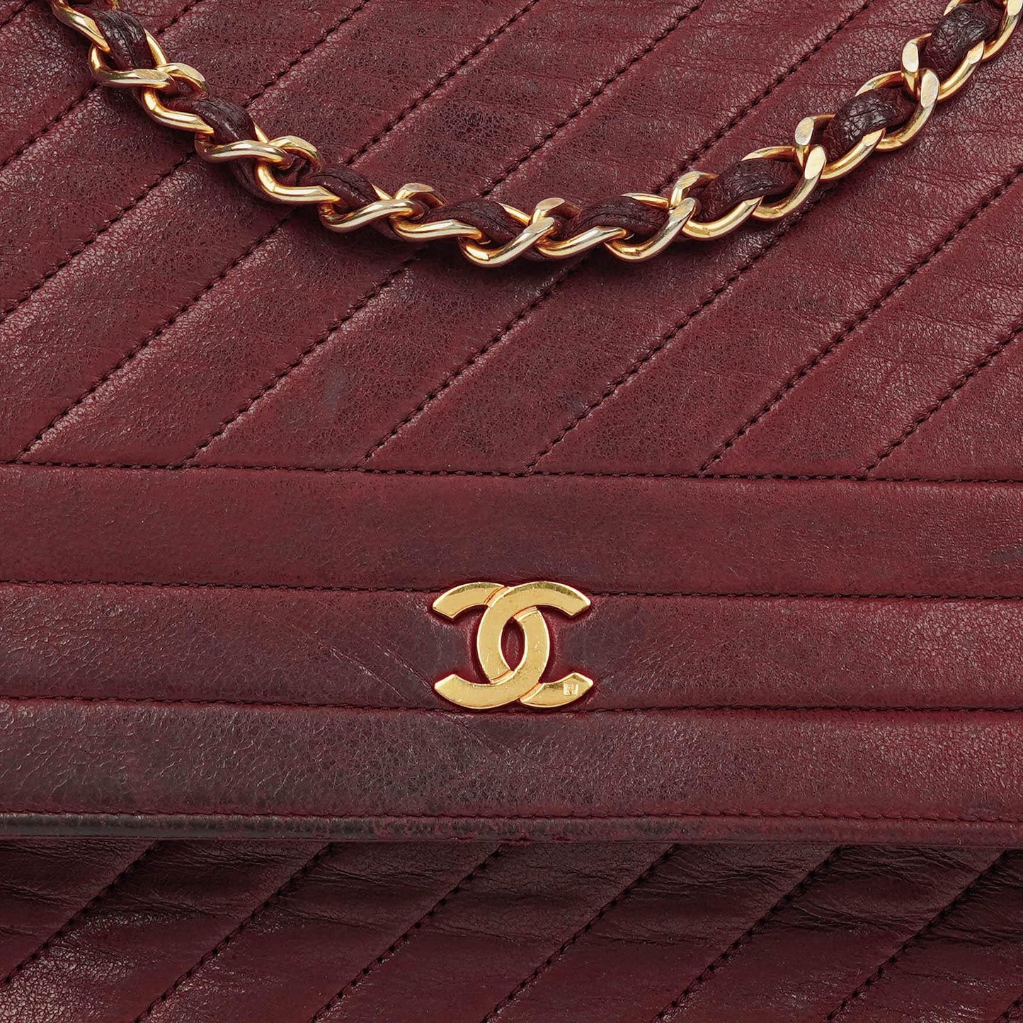 Chanel Klassische Diagonal Gesteppt Lammleder Einzelklappe Tasche mit 24K Vergoldeter Hardware